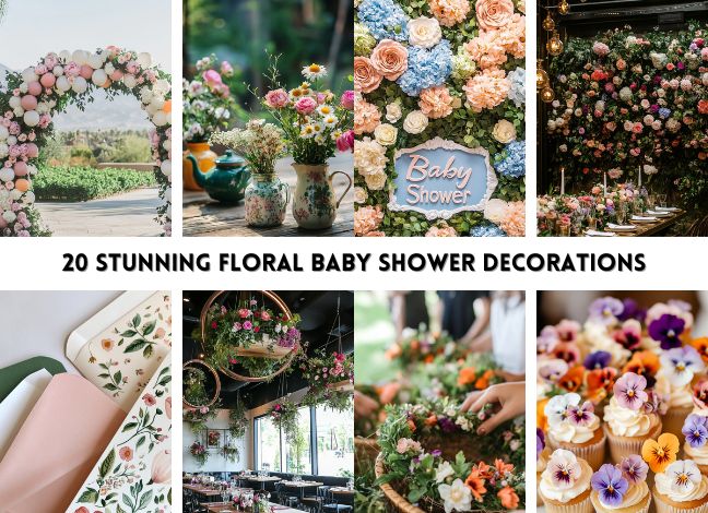 20 Stunning Floral Baby Shower Decorations