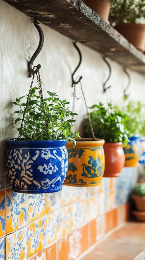 Hang Brightly Colored Pots