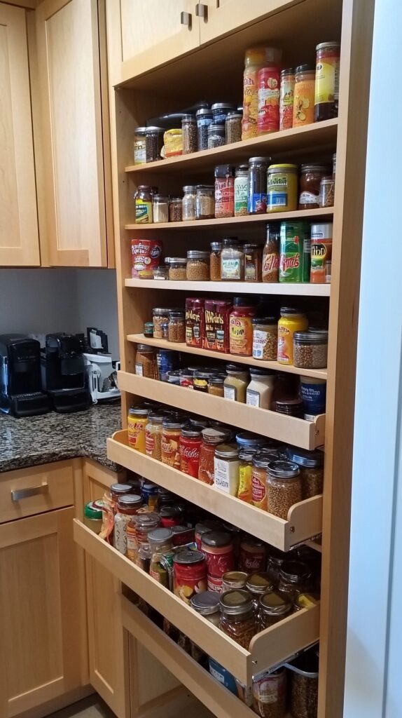 Install a pull-out pantry for efficiency