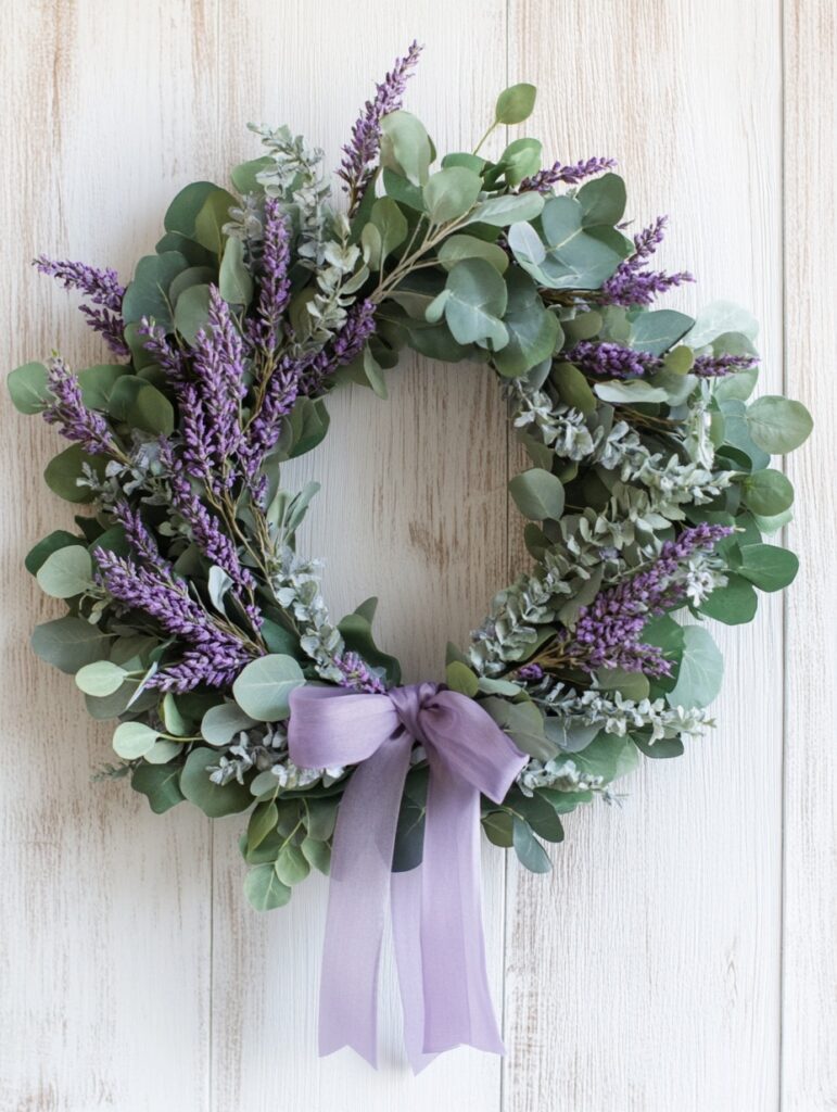 Lavender Eucalyptus Easter Wreath