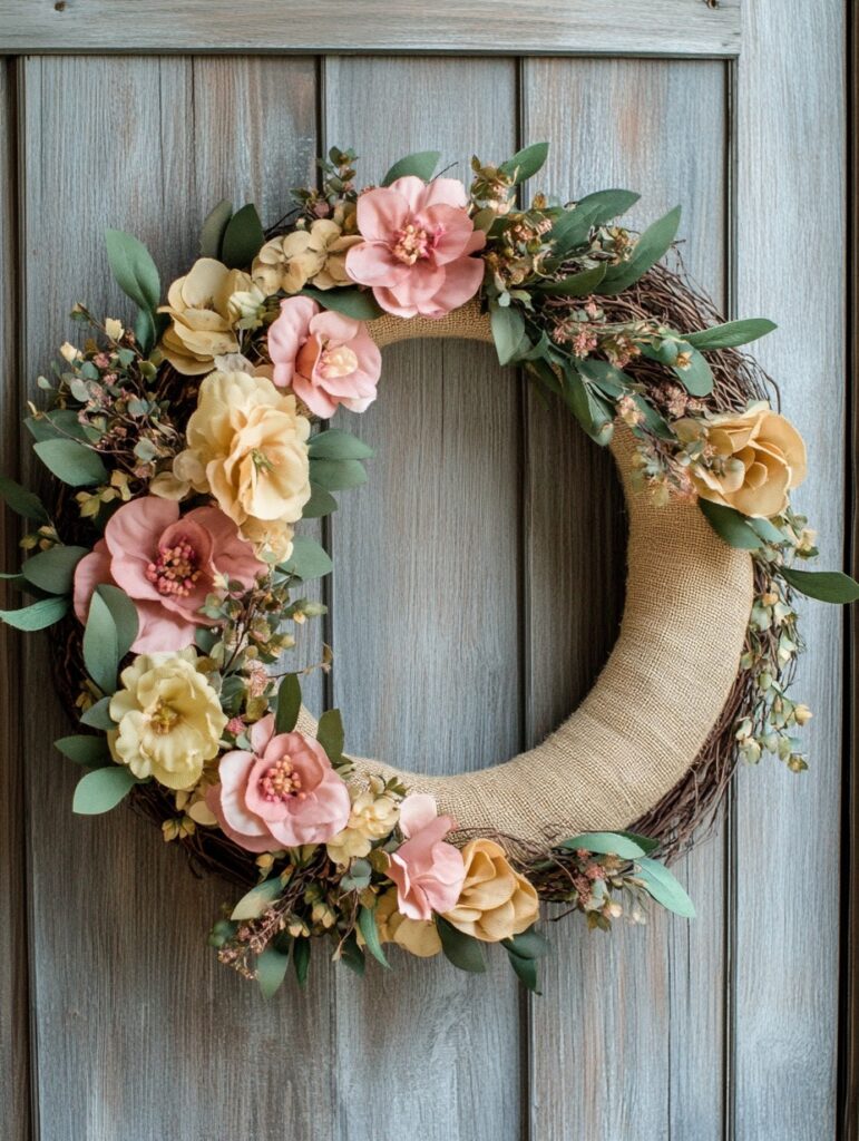 Monogrammed Burlap Wreath