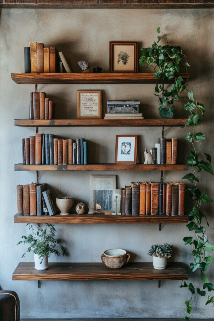 Rustic Bookshelves